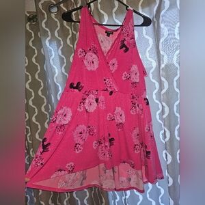 Hot pink floral tank